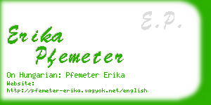 erika pfemeter business card